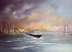 Voyage of Memories - Queen Victoria 2013 by Philip Gray - Limited Edition Canvas on Board sized 20x15 inches. Available from Whitewall Galleries