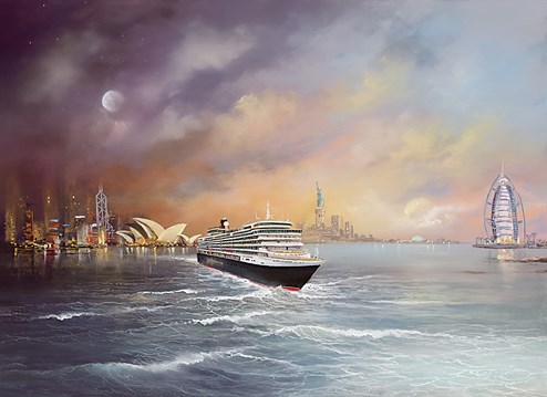 Voyage of Memories - Queen Victoria 2013 by Philip Gray - Limited Edition Canvas on Board